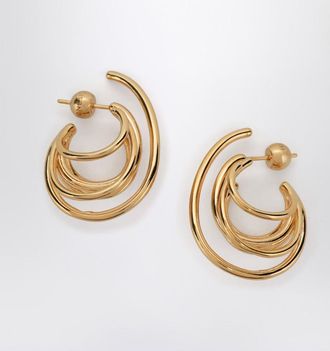 Panconesi Circular Earrings In Gold Tone