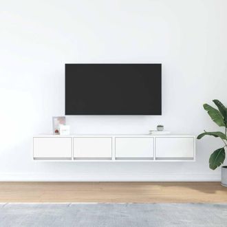 Berkfield Home TV Cabinets 2 pcs White 80x31x25.5 cm Engineered Wood