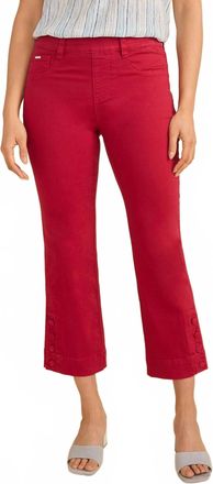 FDJ Denim Boot Crop Pants In Lava Red