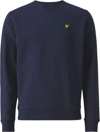 Lyle & Scott Hoodies & sweatvesten, Heren, Blauw, XL, Katoen, Crew Neck Sweatshirt