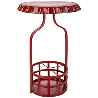 Wanderlust Deco Wanderlust Deco - Mesa Botellero De Metal Roja 42x42x60