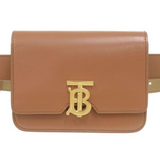 Burberry Brown Leather Fanny Pack Sling Bag (Pre-Owned)