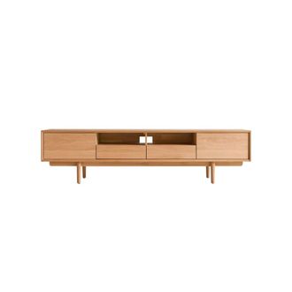 Tikamoon Mueble para TV de roble macizo de 180 cm