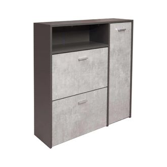 Dmora Zapatero efecto madera antracita 92x27 cm