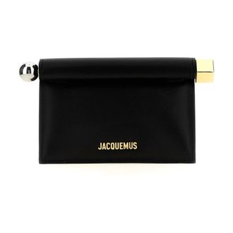 Jacquemus Rond Carr&eacute; Clutch - - Bags - Donna - Nero - ONE SIZE