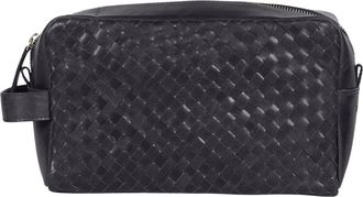 Howard London Braided Washbag John - Heren - Toilettassen - Zwart - ONE Size - Leer - Tassen