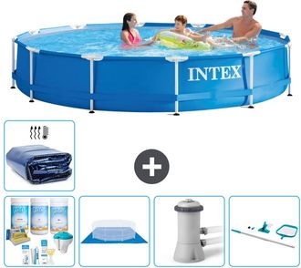 Intex Piscina Con Estructura Redonda - 366x76 Cm - 7-piezas S20441