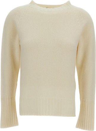 Drumohr Ronde hals gebreid - Dames - Ronde hals truien - Beige - L - Kasjmier - Truien & Vesten