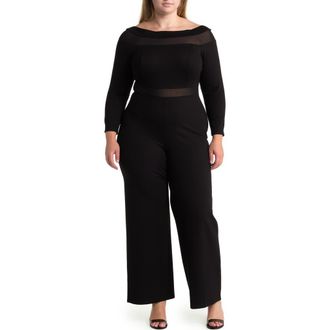 By Design Coleen Off the Shoulder Jumpsuit in Black at Nordstrom Rack, Size 4X