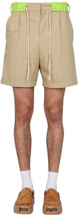 Palm Angels Casual Shorts - Heren - Korte Broeken - Beige - M - Polyester - Korte Broeken