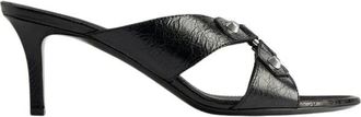 Balenciaga City Sandal - Dames - Muiltjes - Zwart - 36 EU - Leer - Schoenen