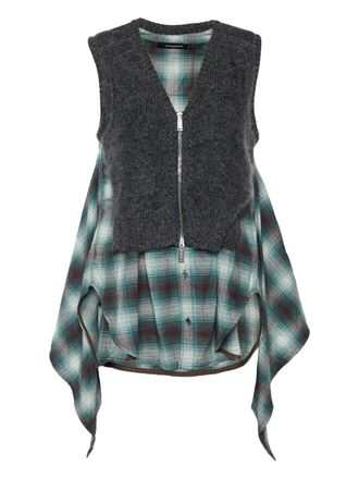 Dsquared2 pre-owned plaid vest - Grey