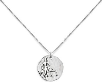 Monica Vinader Zodiac Charm Pendant Necklace in Silver Libra at Nordstrom