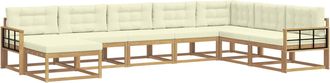 vidaXL Conjunto De Sof&aacute;s De Exterior 8 Uds. Blanco Y Crema Vidaxl