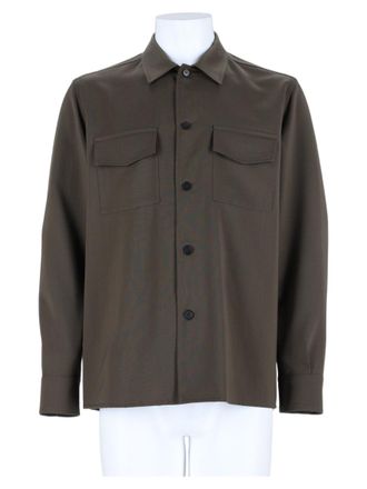 low brand Brown Structured Flap Pocket Casual Shirt