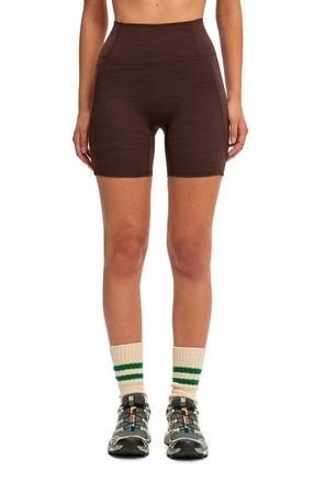 Cotton On Womens Active Ultra Soft Side Pocket Bike Short in French Roast Marle at Nordstrom, Size X-Large