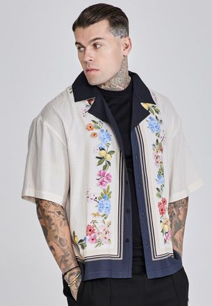 Siksilk Mens Ecru Resort Shirt XXL