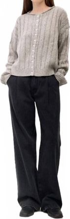 All : Row Theodora Flared Sleeves Cardigan In Grey