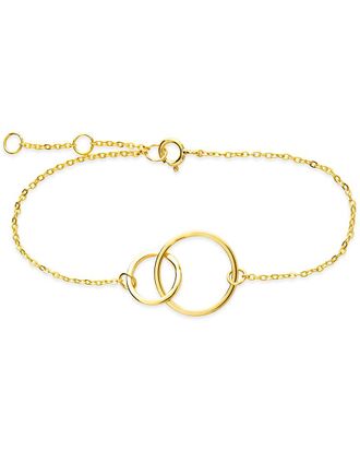 Sterling Forever 14K Over Silver Interlocking Circle Bracelet