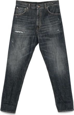 Dondup Stijlvolle Blauwe Jeans voor Mannen - Heren - Slim Fit Jeans - Grijs - W33 - Katoen - Jeans