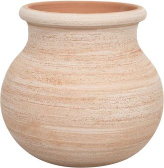 Biscottini International Biscottini - Jarr&oacute;n De Terracota Florero Redondo Macetero De Exterior E Interior Tarro De Terracota Tarro De Flores Jardinera De Balc&oacute;n