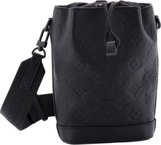 Louis Vuitton Black Monogram Shadow Leather Noe Sling (Authentic Pre-Loved)