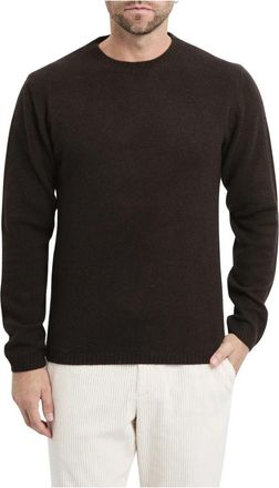 Daniele Fiesoli Maglia girocollo - Heren - Ronde hals truien - Bruin - XL - Wol - Truien & Vesten