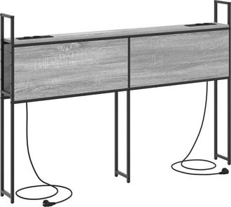 vidaXL Storage Headboard Grey sonoma 135 cm Engineered wood Vidaxl