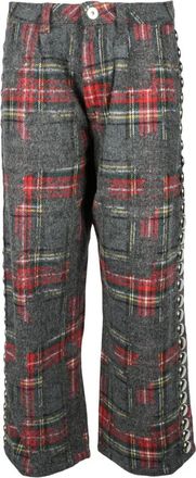 Vaquera Alpaca Wolmix Stijlvolle Broek - Dames - Wijde Broeken - Veelkleurig - W27 - Wol - Broeken