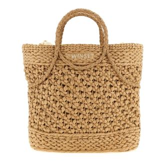 Twinset Shopping Bag - female - Twinset - Shopping Bags - Beige - ONE SIZE - Bags