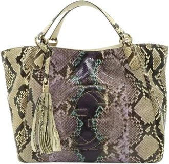 Gucci Pre-owned Tote Bags, female, Multicolor, Size: ONE SIZE Pre-owned Soho Python Shoulder Bag