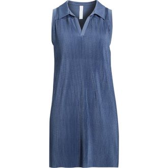 Zella Pleated Mesh Dress in Blue Vintage at Nordstrom, Size X-Small