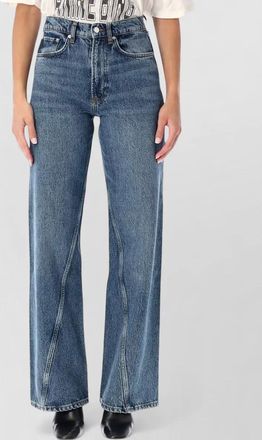 Anine Bing cotton high-rise wide-leg jeans