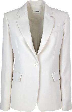 P.A.R.O.S.H. Klassieke Witte Jas met Lange Mouwen - Dames - Blazers - Wit - L - Polyester - Jassen