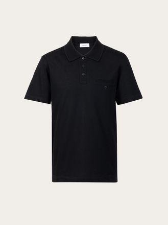 Ferragamo Men Cotton polo shirt Black