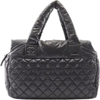Chanel Pre-owned Handbags, female, Black, Size: ONE SIZE Pre-owned Vintage Nylon Handbag