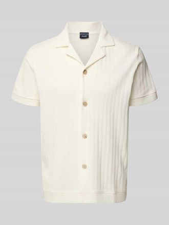 Joop Regular Fit Poloshirt mit durchgehender Knopfleiste in Offwhite, Gr&ouml;&szlig;e XXXL