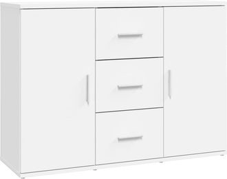 vidaXL Aparador De Madera Contrachapada Blanca 91x29,5x65 Cm Vidaxl