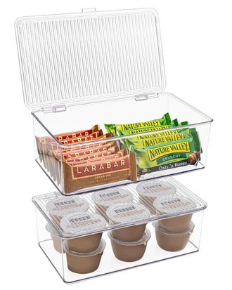 Sorbus Medium Fridge Storage Bins With Hinged Lids
