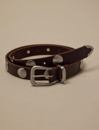 Lucky Brand Leather Belt With Oversized Studds