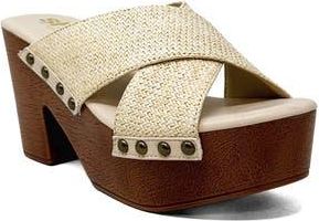 Shushop Ivanna Platform Slide Sandal in Natural Woven at Nordstrom Rack, Size 6.5