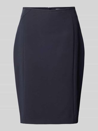 Jake*s Knielanger Bleistiftrock in unifarbenem Design in Marine, Gr&ouml;&szlig;e 46