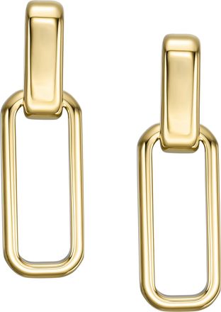 Fossil Womens Archival Core Essentials Gold-Tone Stainless Steel Drop Earrings