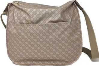 Gherardini Neutrals Rectangular Patterned Leather Crossbody Satchel