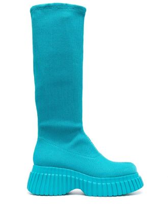 Camper BCN knee-high boots - women - TENCEL Lyocell (LENZING)/Recycled Polyester/Polyethylene vinyl acetate (PEVA) - 38 - Blue