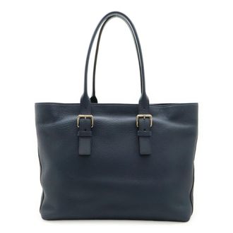 Louis Vuitton Navy Leather Shoulder Bag Tote Bag (Pre-Owned)