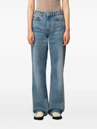 Ami Large Fit Denim Jeans - Blue