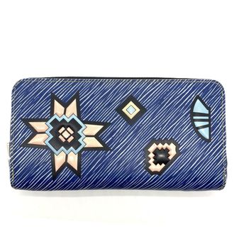 Louis Vuitton Blue Epi Leather Long Wallet (Bi-Fold) (Pre-Owned)