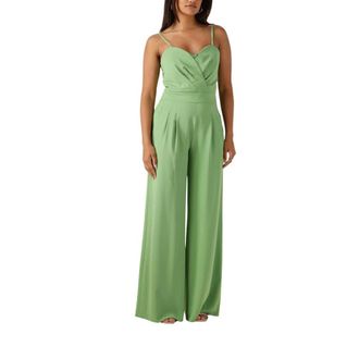 Access Fashion Access Fashion, Jumpsuits & Playsuits, Dames, Groen, M, Polyester, Groene Jumpsuit voor Zonnige Dagen