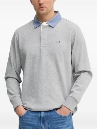 GANT Polo in cotone con ricamo logo - Grigio